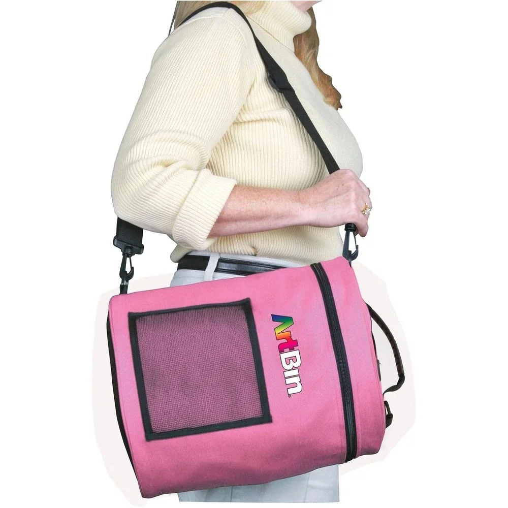 ArtBin Yarn Drum Craft Storage Bag Pink Large Knitting Crochet Organizer